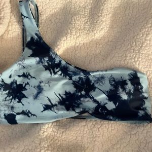 Tie dye bikini top one strap